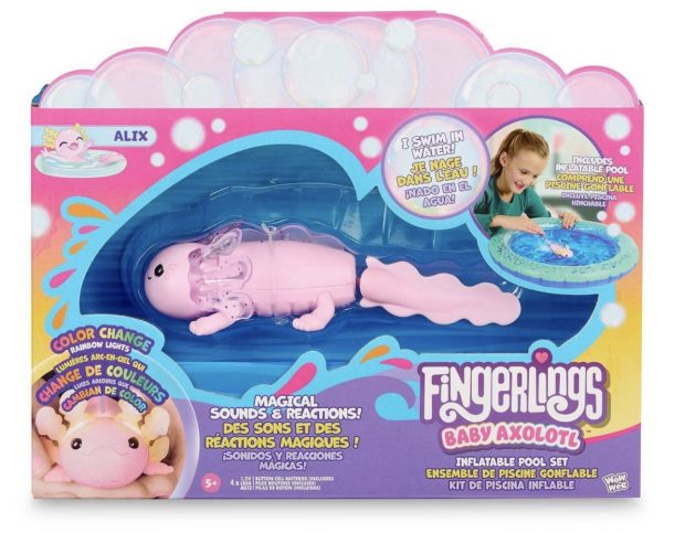 Fingerlings Interactive Baby Axolotl with Inflatable Pool